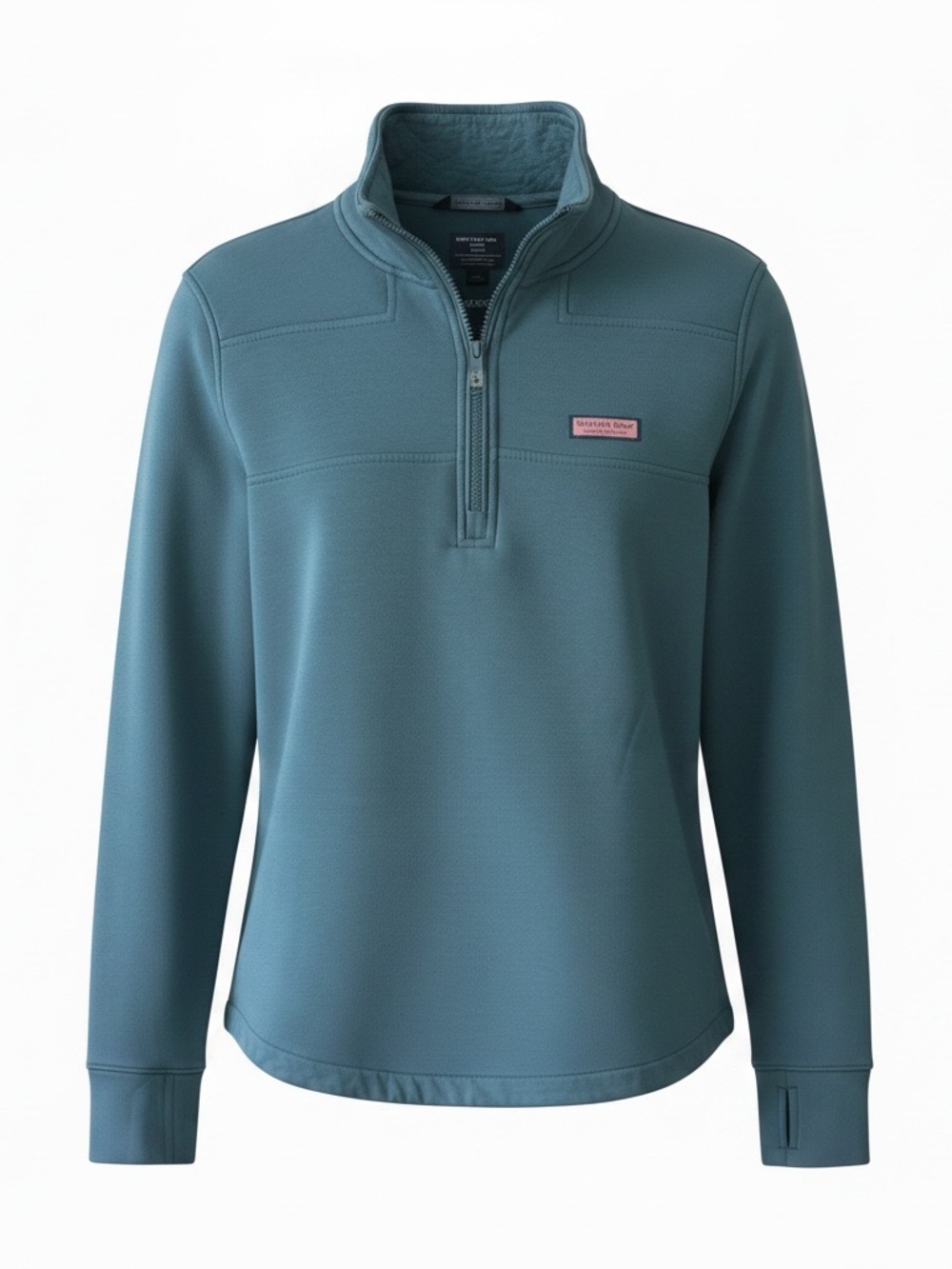 Vineyard Vines Shep Shirt Quarter Zip Fleece Women’s S Teal $139 Retail